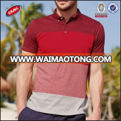 color combination mens latest design polo shirt of yarn dyed fabric